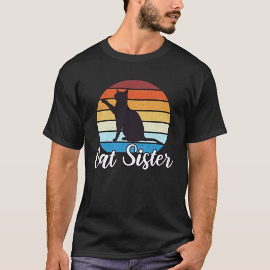 Kattenzus Retro Vintage T-shirt (Voorkant)