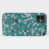 kattepartij blauwgroen Case-Mate iPhone case (Achterkant (horizontaal))