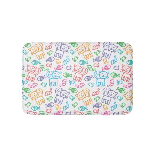 kattepatroon badmat (Voorkant)