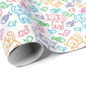 kattepatroon cadeaupapier (Rol Hoek)