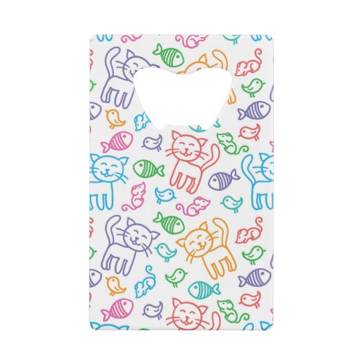 kattepatroon creditkaart flessenopener (Voorkant)