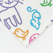 kattepatroon fleece deken (Hoek)
