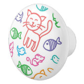 kattepatroon keramische knop (Rechts)