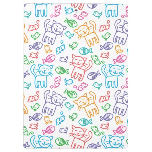 kattepatroon klembord (Achterkant)