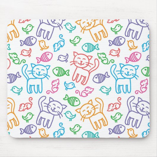 kattepatroon muismat (Voorkant)