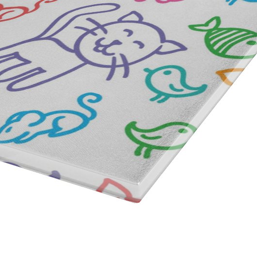 kattepatroon snijplank (Hoek)