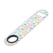 kattepatroon speed flessenopener (Voorkant Gekanteld)