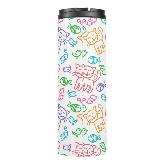 kattepatroon thermosbeker (Achterkant)