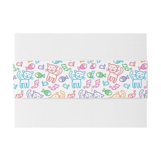 kattepatroon uitnodigingen wikkel (Achterkant Voorbeeld)