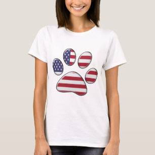 kattepoot drukt de vlag van ons .png t-shirt