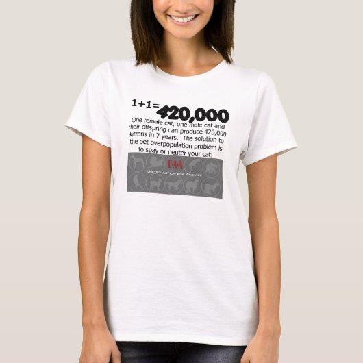 kattepoot neuter t-shirt (Voorkant)