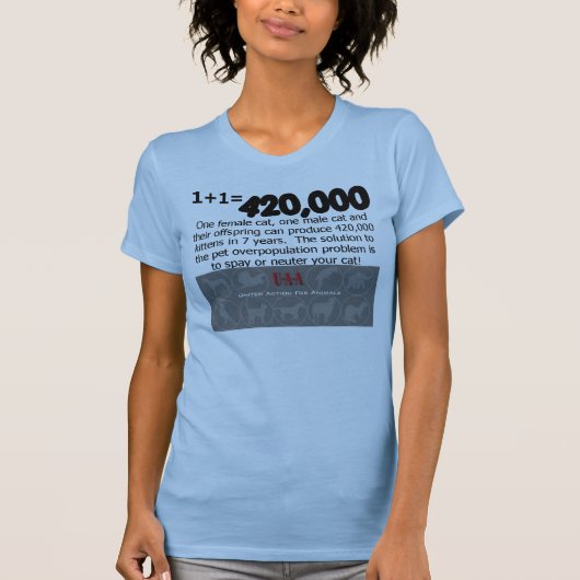 kattepoot neuter t-shirt (Voorkant)