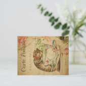 kattethema | Carte Postale | Kat en thee Briefkaart (Staand voorkant)