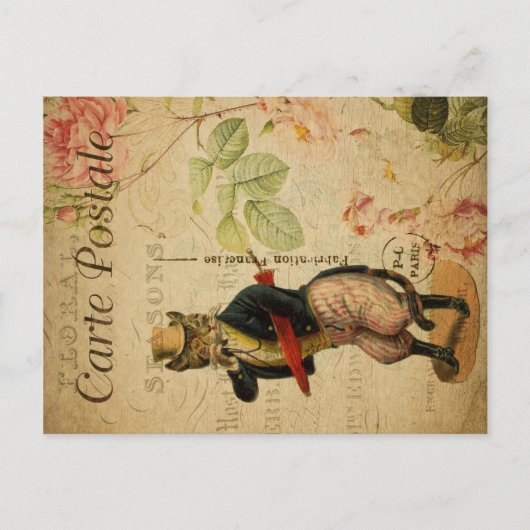 kattethema | Carte Postale | Kat geperst Briefkaart (Voorkant)