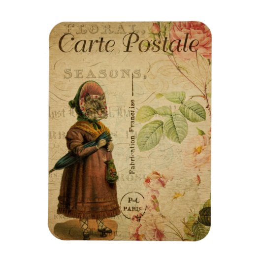 kattethema | Carte Postale | Kat geperst Magneet (Verticaal)