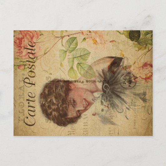  kattethema | Carte Postale | Kat Lady Briefkaart (Voorkant)