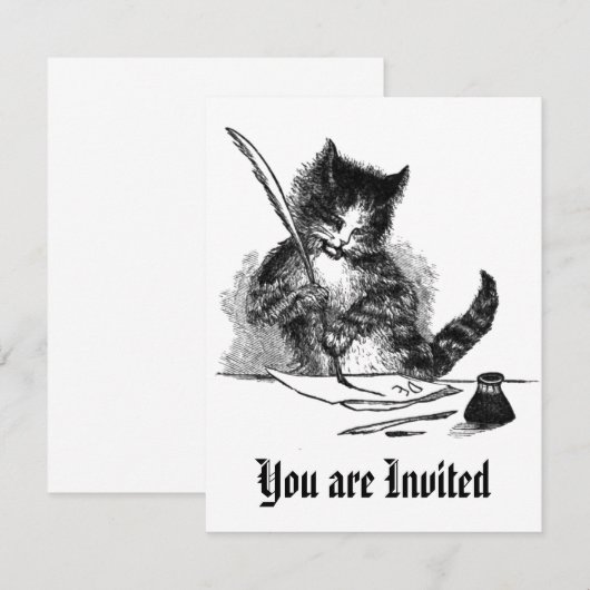  katteuitnodiging kaart (Voorkant / Achterkant)