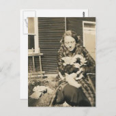 kattevrouw briefkaart (Voorkant / Achterkant)