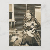 kattevrouw briefkaart (Voorkant)