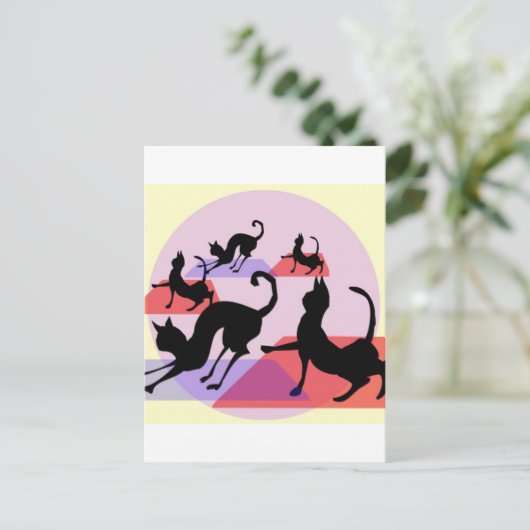 katteyoga briefkaart (Staand voorkant)