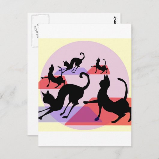 katteyoga briefkaart (Voorkant / Achterkant)