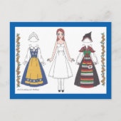 Katti of Zweden Paper Doll Briefkaart (Voorkant)