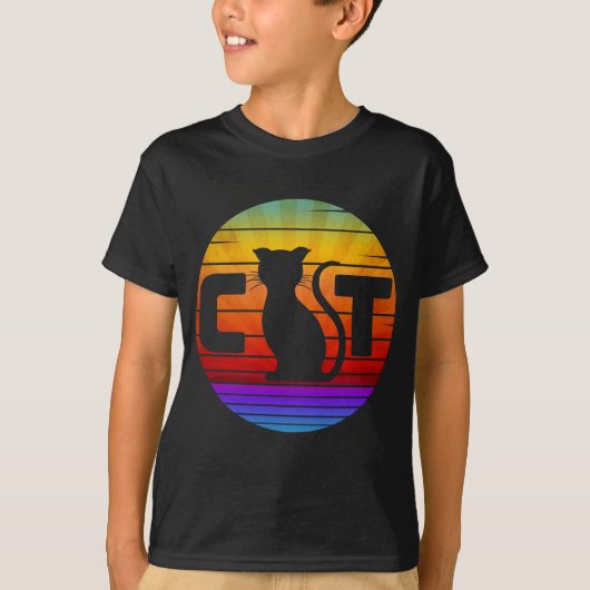KATTIE RETRO ZONSONDERGANG T-SHIRT (Voorkant)