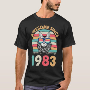 Kattig AweSome Sinds 1983 Gefeliciteerd Met Mijn V T-shirt