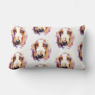 Kattig Basset Hound Hondengezicht Kussen