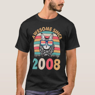 Kattig Geweldig Sinds 2008 Verjaardag 14 Jr T-shirt