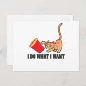 Kattig grappig ontwerp katten schattige poot huisd briefkaart (Voorkant / Achterkant)