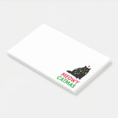 Kattig Katkerstfeest Post-it® Notes (Schuin)