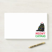Kattig Katkerstfeest Post-it® Notes (Op bureau)