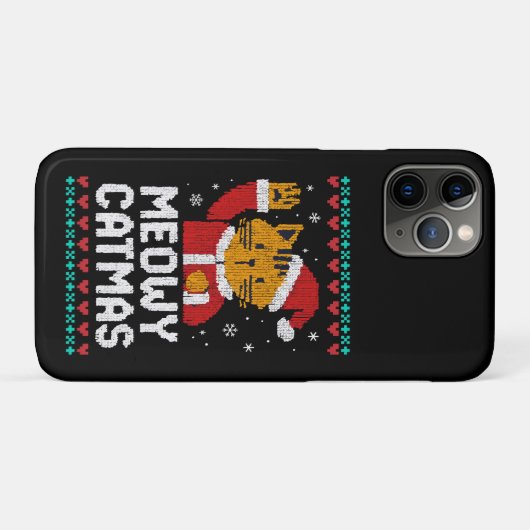 Kattig Katkerstmis Case-Mate iPhone Case (Achterkant (horizontaal))