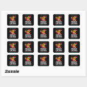 Kattig Katkerstmis Vierkante Sticker (Vel)