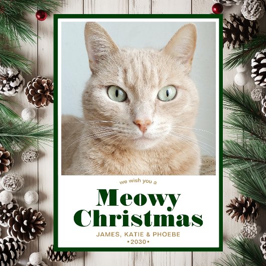 Kattig Kerst Foto Feestdagenkaart