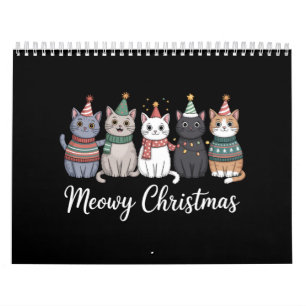 Kattig kerstfeest Gelukkig kattenjaar Kattenliefhe Kalender