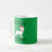 Kattig kerstfeest - Grappig kerstfeest Koffiemok (Voorkant links)