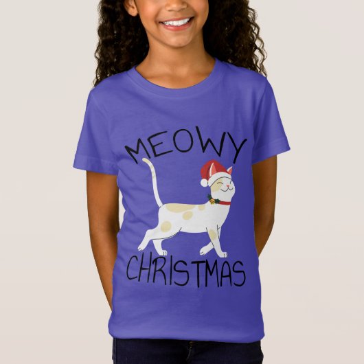Kattig kerstfeest - Grappig kerstfeest     T-shirt (Voorkant)