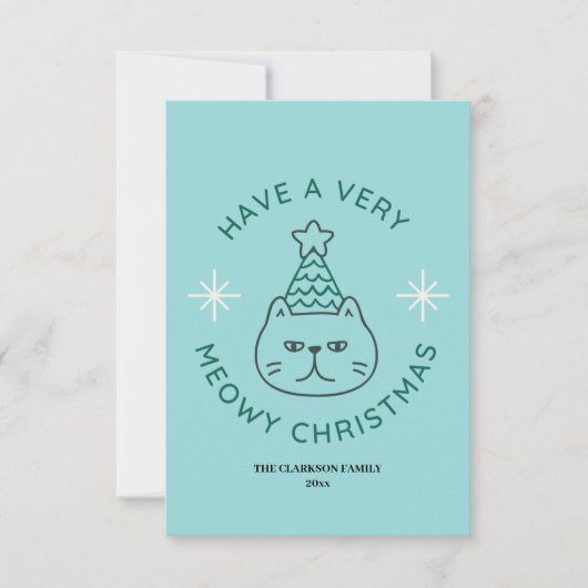 Kattig kerstfeest, grappige kerstkaart (Voorkant)