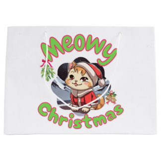 Kattig kerstfeest  groot cadeauzakje