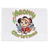 Kattig kerstfeest  groot cadeauzakje (Achterkant)