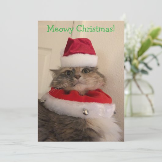 Kattig kerstfeest kaart (Staand voorkant)
