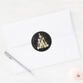 Kattig kerstfeest Kattenkerstboom Ronde Sticker (Envelop)