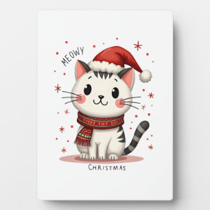 Kattig kerstfeest Kattenliefhebber Grappig Festiev Fotoplaat
