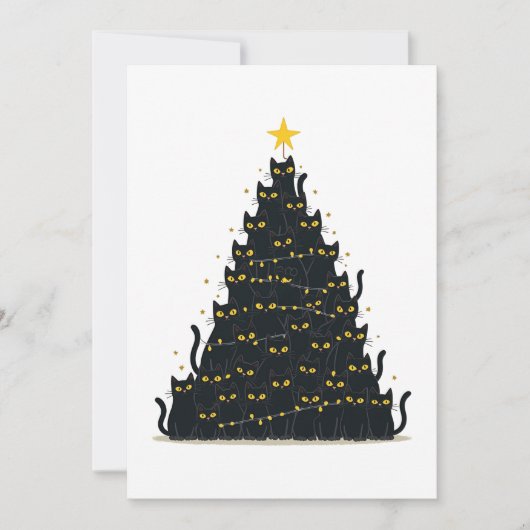 Kattig kerstfeest, prettig kattenkerst kaart (Voorkant)