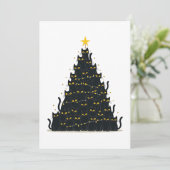 Kattig kerstfeest, prettig kattenkerst kaart (Staand voorkant)