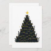 Kattig kerstfeest, prettig kattenkerst kaart (Voorkant / Achterkant)