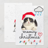 Kattig kerstfeest Sinterklaas Kat Feestdagenkaart (Voorkant / Achterkant)