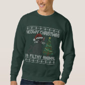 Kattig kerstfeest, smerig beest - Lelijk Kerstfees Trui (Voorkant)